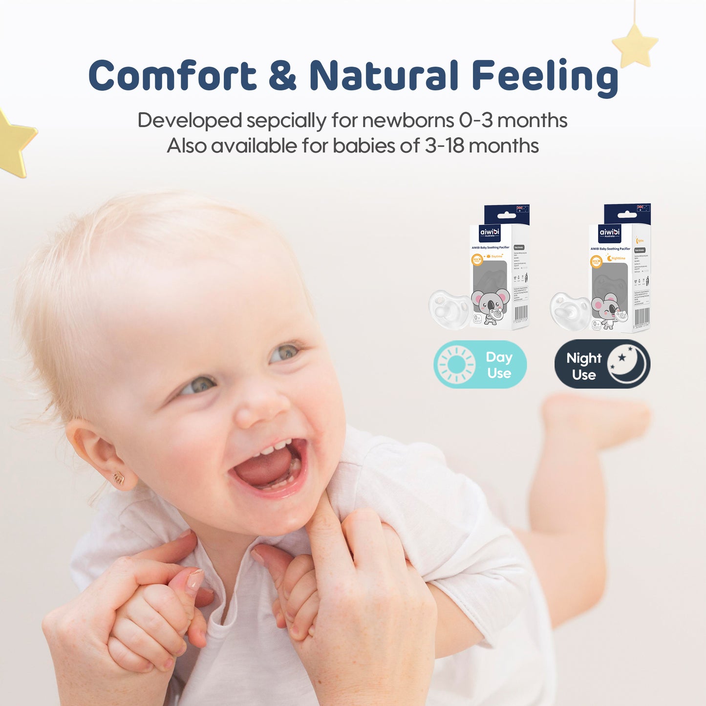 Silicone Soothing Pacifier(Day&Night)