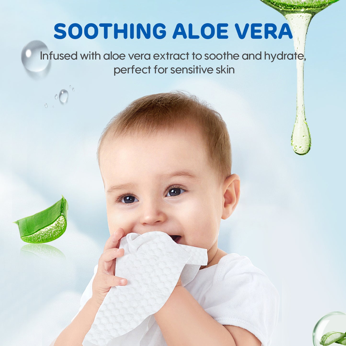 Gentle Soft Sensitive Care Wipes 80 Pcs
