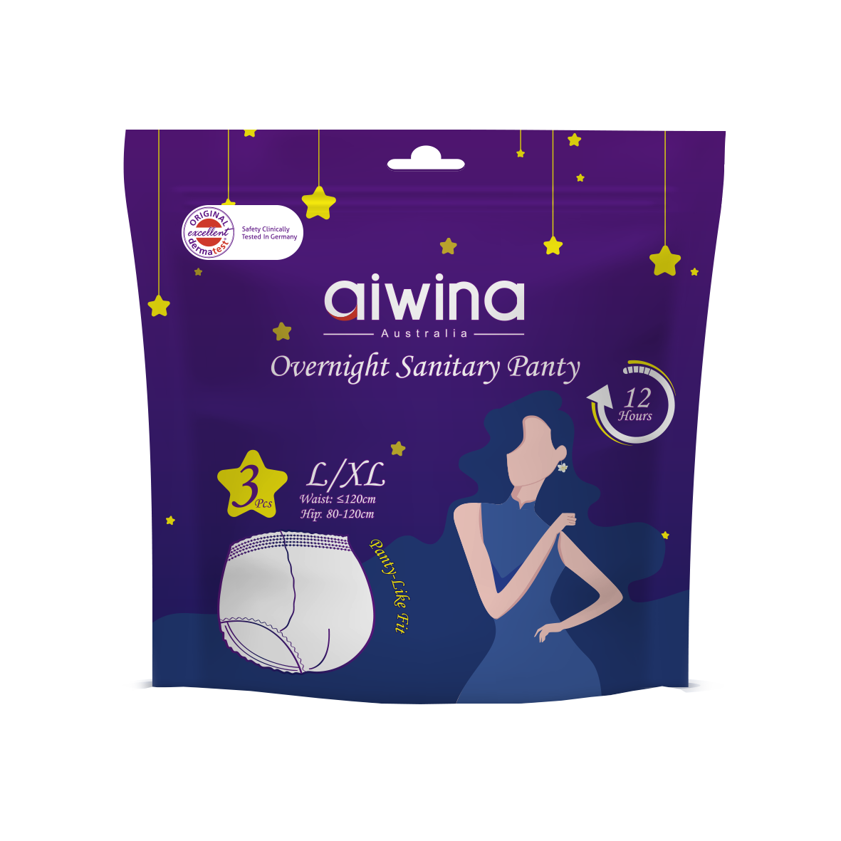 Aiwina Overnight Sanitary Panty 3 Pcs/Bag