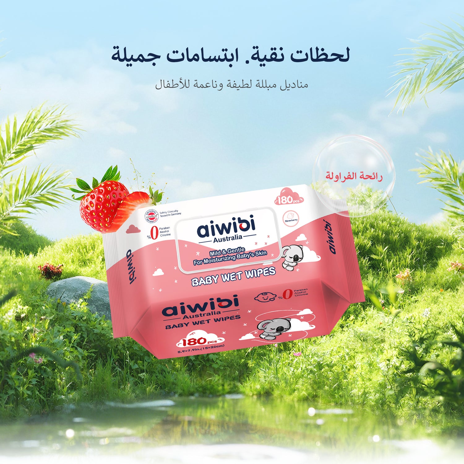 مناديل رقيقة ناعمة للبشرة الحساسة - 180 قطعة