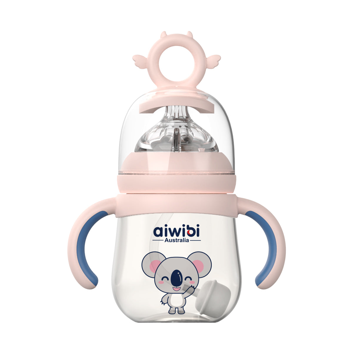 BPA-FREE Baby Feeding Bottle with Flexible Straw Design Allow 360° Drinking 180ml